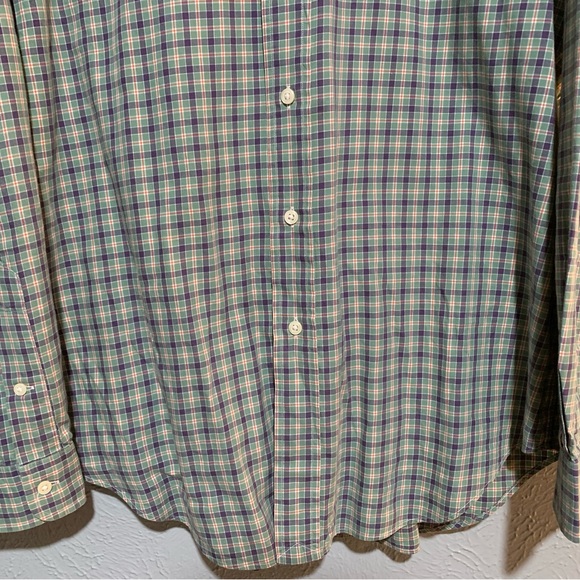 Ralph Lauren Green Blue And Red Plaid Size Large Long Sleeve Button Down - Picture 2 of 9